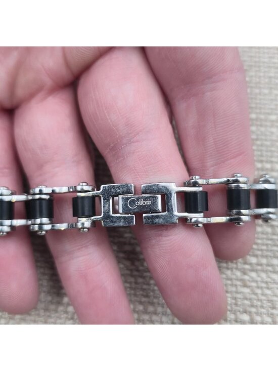 7 Inch Stainless Steel Colibri Frank Love Jean Chain Bracelet A7319 - Picture 3 of 7